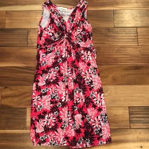 Pink and black dress